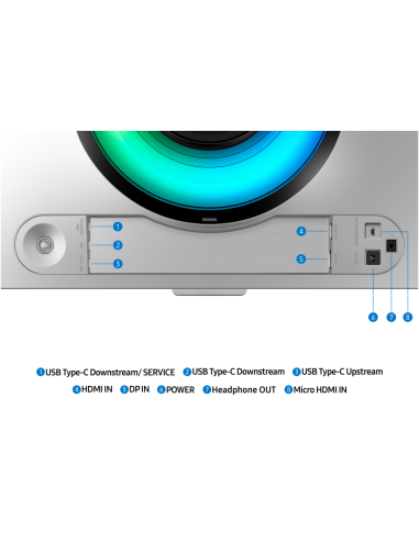 Samsung G93SD pantalla para PC 124,5 cm (49") 5120 x 1440 Pixeles Dual QHD OLED Plata
