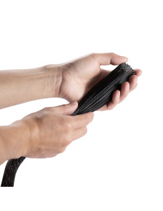 AISENS Organizador de cable poliéster 20mm, Negro, 1.0m 2