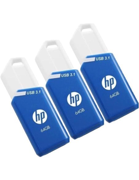 HP x755w Triple Pack unidad flash USB 64 GB USB tipo A 3.2 Gen 1 (3.1 Gen 1) Azul, Blanco