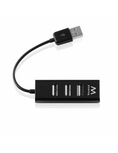 Ewent EW1123 hub de interfaz USB 2.0 480 Mbit/s Negro
