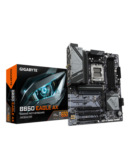 GIGABYTE B650 EAGLE AX Placa base - AMD Ryzen serie 9000, VRM de 12+2+2 fases, hasta 7600 MHz DDR5 (OC), 1xPCIe 5.0 + 2xPCIe 4.0