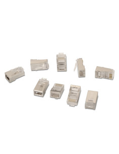 AISENS A139-0298 conector RJ-45 Acero inoxidable, Transparente 2