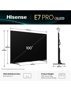 Hisense 100E7Q PRO 2,54 m (100") 4K Ultra HD Smart TV Wifi Negro 2