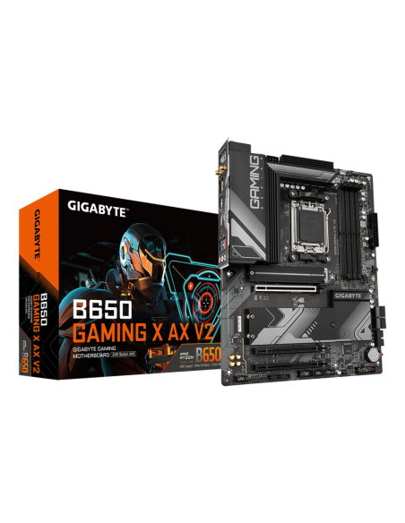 GIGABYTE B650 GAMING X AX V2 Placa base - AMD Ryzen serie 9000, VRM de 8+2+2 fases, hasta 8000 MHz DDR5 (OC), 1xPCIe 5.0 + 2xPCI