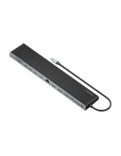 AISENS USB-C Dock 13 en 1, USB-C A 2xHDMI, 1xDisplayPort, 1xRJ45, 3xUSB-A, 2xUSB-C, 1xUSB-C PD, 1xSD, 1xMicro SD, 1xAudio, 1xRan