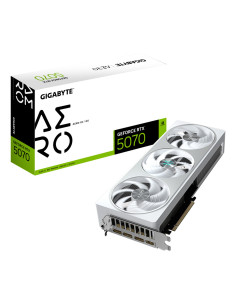 GIGABYTE GeForce RTX 5070 AERO OC 12G Tarjeta Gráfica - 12GB GDDR7, 192 bits, PCI-E 5.0, 2625 MHz Core Clock, 3 x DP 2.1a, 1 x H