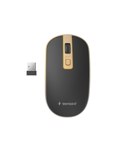 Gembird MUSW-4B-06-BG ratón Oficina Ambidextro RF inalámbrico Óptico 1600 DPI