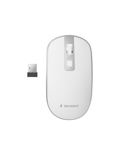 Gembird MUSW-4B-06-WS ratón Oficina Ambidextro RF inalámbrico Óptico 1600 DPI