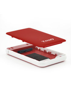 TooQ TQE-2528R caja para disco duro externo Caja externa para unidad de estado sólido (SSD) Rojo 2.5" 2