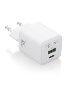 AISENS ASCH-30W2P037-W cargador de dispositivo móvil Universal Corriente alterna Carga rápida Interior