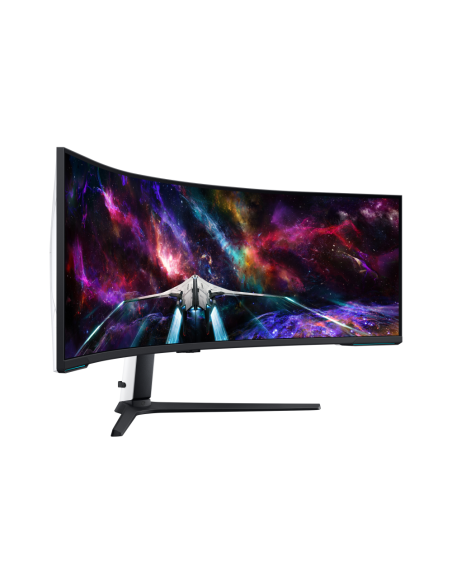 Samsung G95NC LED display 144,8 cm (57") 7680 x 2160 Pixeles Dual UHD Negro, Blanco