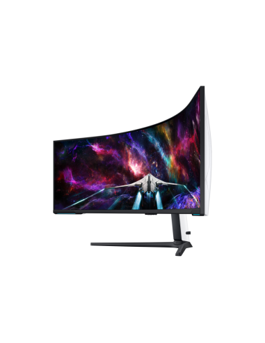 Samsung G95NC LED display 144,8 cm (57") 7680 x 2160 Pixeles Dual UHD Negro, Blanco