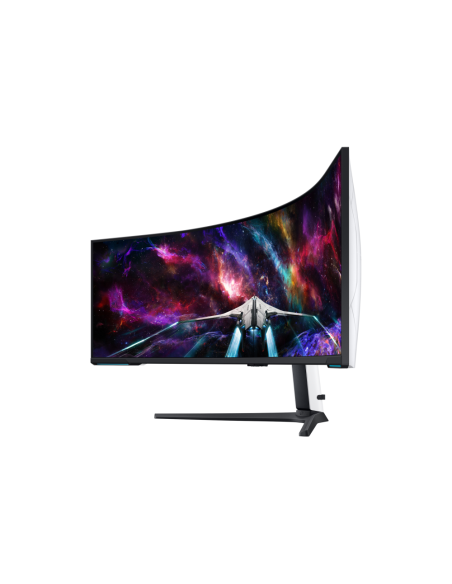Samsung G95NC LED display 144,8 cm (57") 7680 x 2160 Pixeles Dual UHD Negro, Blanco