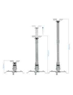 TooQ SOPORTE UNIVERSAL INCLINABLE DE TECHO PARA PROYECTOR PLATA 2