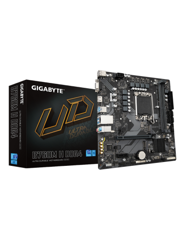 GIGABYTE B760M H DDR4 Placa base - Soporta CPUs Intel Core de 14ª generación, VRM digital de 6+1+1 fases, hasta 3200MHz DDR4 (OC