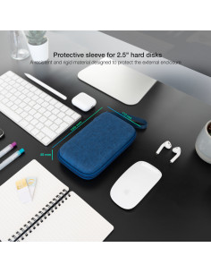 TooQ Estuche Protector para Caja Externa de 2.5”, Azul Pacífico 2