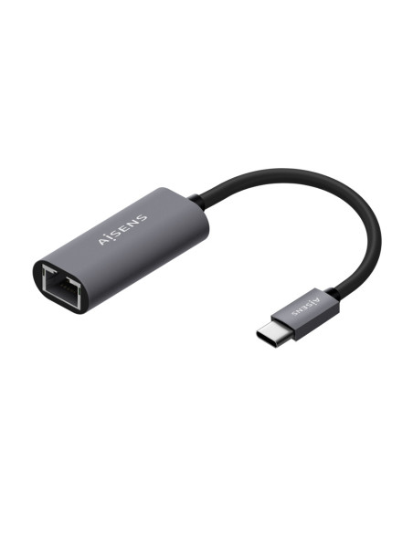 AISENS Conversor USB3.1 Gen1 USB-C A Ethernet Gigabit 10/100/1000 Mbps, Gris, 15cm