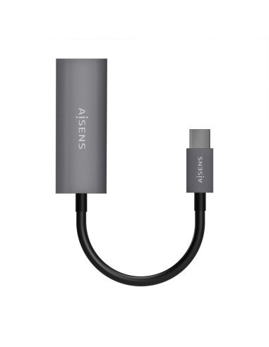 AISENS Conversor USB3.1 Gen1 USB-C A Ethernet Gigabit 10/100/1000 Mbps, Gris, 15cm