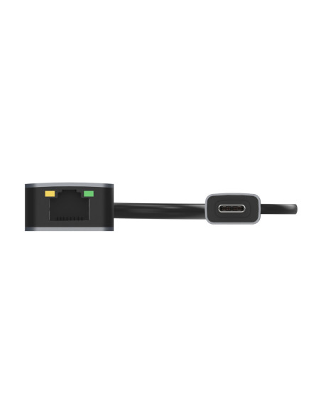 AISENS Conversor USB3.2 Gen1 USB-A+USB-C a Ethernet 2.5G 10/100/1000/2500 Mbps, Gris, 15cm