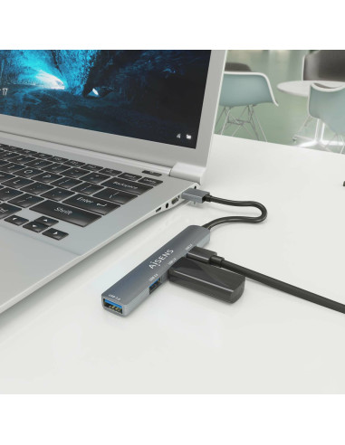 AISENS A106-0859 hub de interfaz USB 3.2 Gen 1 (3.1 Gen 1) Type-A 5000 Mbit/s