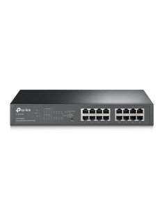 TP-Link TL-SG1016PE Gestionado L2 Gigabit Ethernet (10/100/1000) Energía sobre Ethernet (PoE) 1U Negro