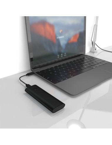AISENS Caja Externa M.2 (NGFF) ASM2-020B NVMe a USB3.2 GEN2, Negra