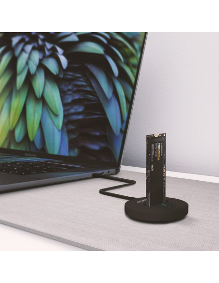 AISENS USB-C Dock M.2 (NGFF) ASUC-M2D013-BK SATA/NVMe A USB3.1 Gen2, Negra