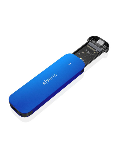 AISENS ASM2-026BLU caja para disco duro externo Caja externa para unidad de estado sólido (SSD) Azul M.2