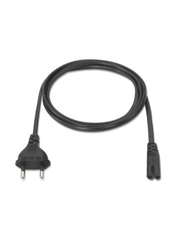 AISENS A132-0173 cable de transmisión Negro 1,5 m CEE7/7 C7 acoplador