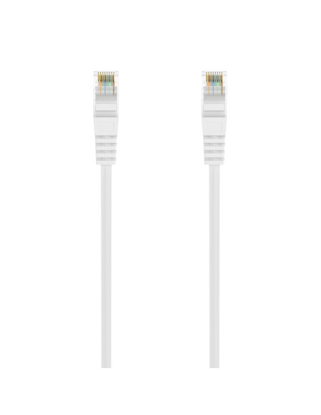 AISENS Cable de Red Latiguillo RJ45 LSZH Cat.6A 500 Mhz UTP AWG24, Blanco, 0.5M