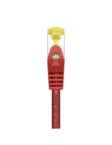 AISENS Cable De Red Latiguillo RJ45 LSZH Cat.7 600 MHz S/FTP PIMF AWG26, Rojo, 1.0 m