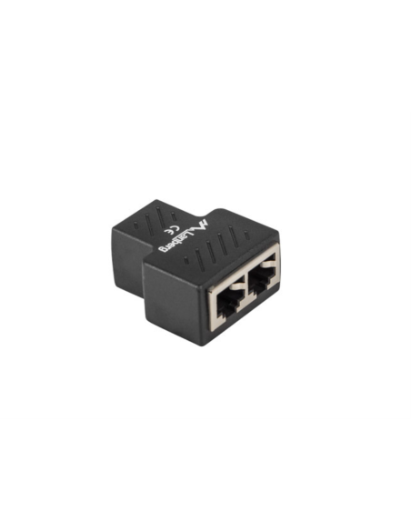 Lanberg ADS-RJ45-2RJ45-OS cable divisor y combinador Divisor de señal para cable coaxial Negro