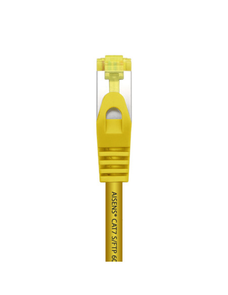 AISENS Cable De Red Latiguillo RJ45 LSZH Cat.7 600 MHz S/FTP PIMF AWG26, Amarillo, 0.5 m
