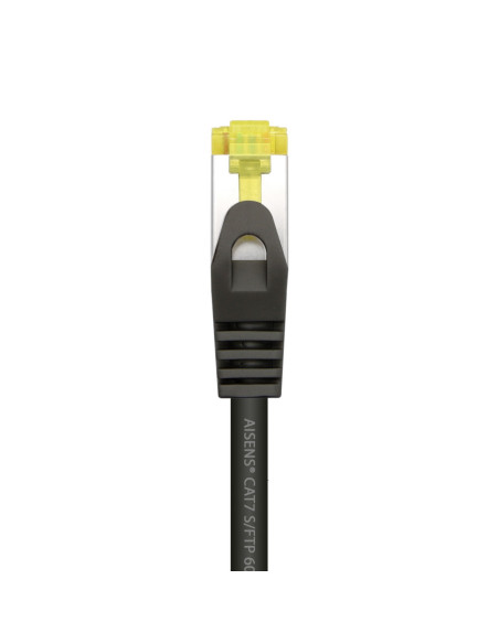 AISENS Cable De Red Latiguillo RJ45 LSZH Cat.7 600 MHz S/FTP PIMF AWG26, Negro, 25 cm