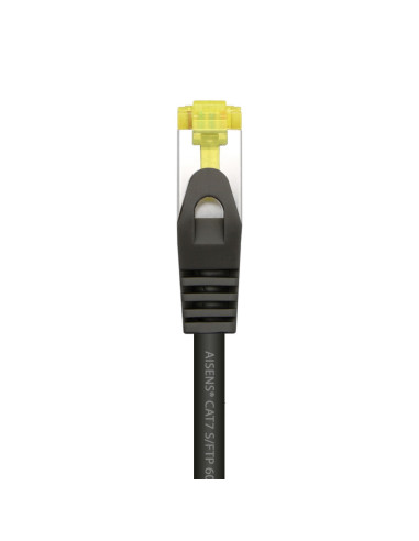 AISENS Cable De Red Latiguillo RJ45 LSZH Cat.7 600 MHz S/FTP PIMF AWG26, Negro, 1.0 m