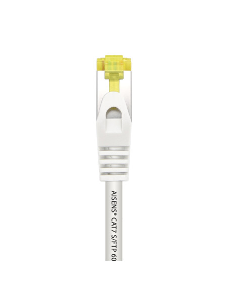 AISENS Cable De Red Latiguillo RJ45 LSZH Cat.7 600 MHz S/FTP PIMF AWG26, Blanco, 1.0 m