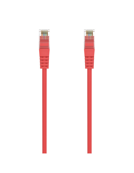 AISENS Cable de Red Latiguillo RJ45 LSZH Cat.6A 500 Mhz UTP AWG24, Rojo, 1.0M