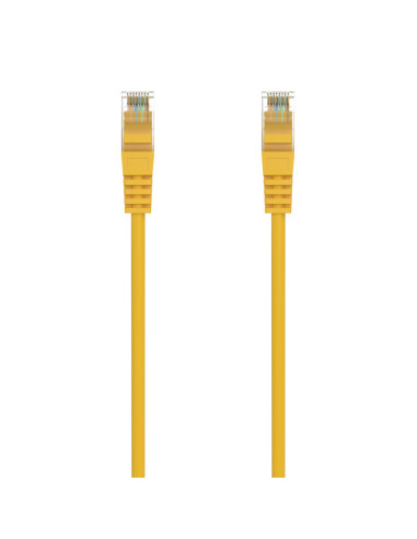 AISENS Cable de Red Latiguillo RJ45 LSZH Cat.6A 500 Mhz UTP AWG24, Amarillo, 0.5M