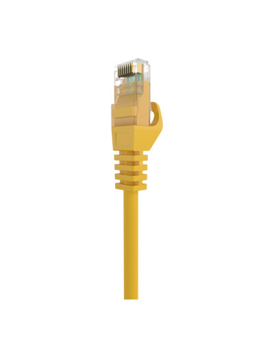 AISENS Cable de Red Latiguillo RJ45 LSZH Cat.6A 500 Mhz UTP AWG24, Amarillo, 0.5M
