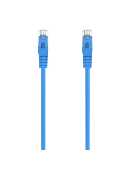 AISENS Cable de Red Latiguillo RJ45 LSZH Cat.6A 500 Mhz UTP AWG24, Azul, 1.0M