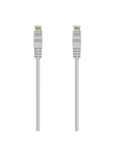 AISENS Cable de Red Latiguillo RJ45 LSZH Cat.6A 500 Mhz UTP AWG24, Gris, 20M