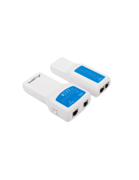 Lanberg NT-0402 comprobador de cables de red Comprobador de alimentación PoE Azul, Blanco