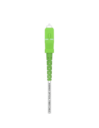AISENS Cable Fibra Óptica Latiguillo G657A2 3.0 9/125 SMF Simplex CPR DCA LSZH, SC/APC-SC/APC, Blanco, 2.0 m