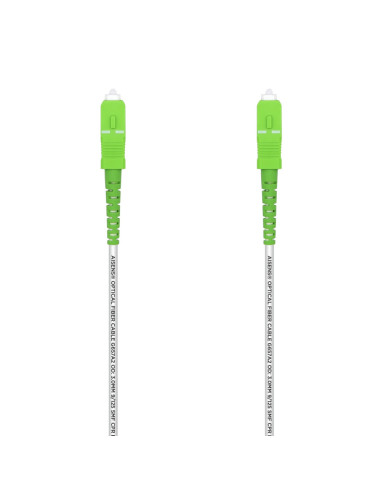 AISENS Cable Fibra Óptica Latiguillo G657A2 3.0 9/125 SMF Simplex CPR DCA LSZH, SC/APC-SC/APC, Blanco, 40 m