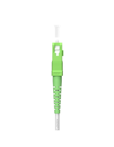 AISENS Cable Fibra Óptica Latiguillo G657A2 3.0 9/125 SMF Simplex CPR DCA LSZH, SC/APC-SC/APC, Blanco, 60 m