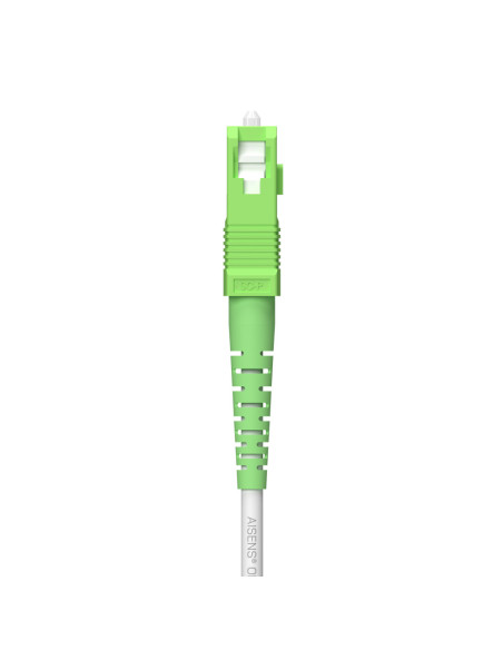 AISENS Cable Fibra Óptica Latiguillo G657A2 3.0 9/125 SMF Simplex CPR DCA LSZH, SC/APC-SC/APC, Blanco, 80 m