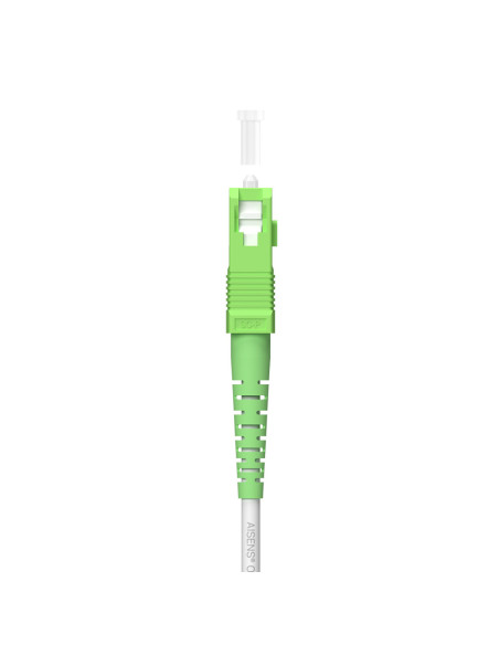 AISENS Cable Fibra Óptica Latiguillo G657A2 3.0 9/125 SMF Simplex CPR DCA LSZH, SC/APC-SC/APC, Blanco, 80 m