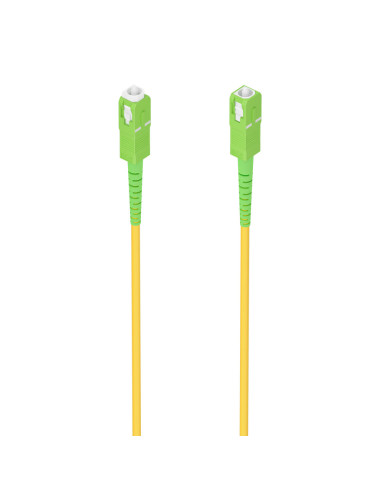 AISENS Cable Fibra Óptica Latiguillo G657A2 3.0 9/125 SMF Simplex CPR DCA LSZH, SC/APC-SC/APC, Amarillo, 20m