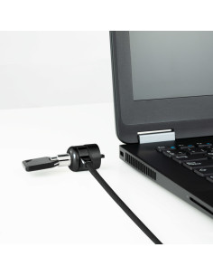 TooQ Cable de Seguridad con Llave para Portátiles 1.5 metros, Gris Oscuro 2