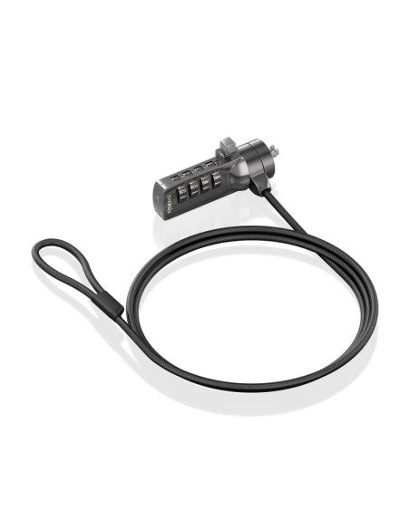 AISENS ASLK-D40N03-BK cable antirrobo Negro 1,5 m